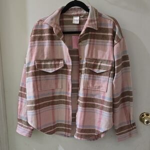 Barbie Pink and Brown Plaid Shirt